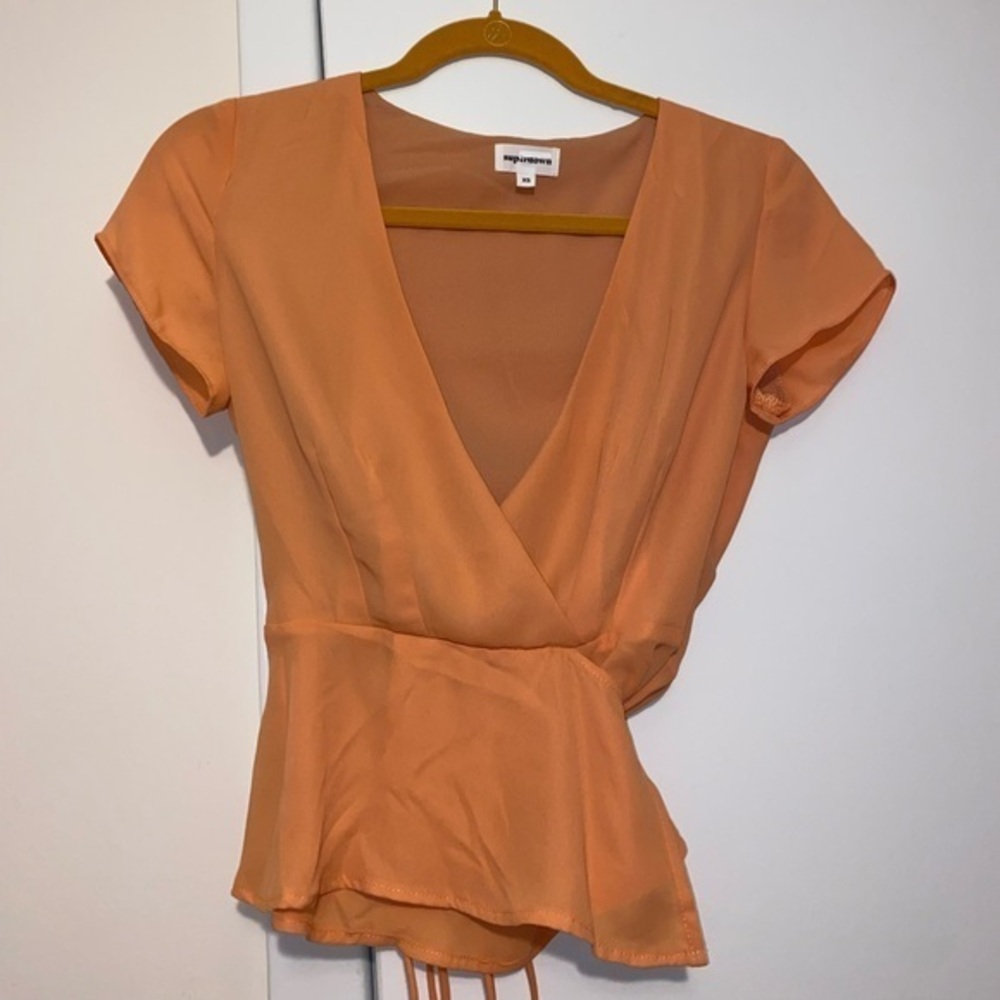 Superdown Orange Tie Top - Picture 5 of 5
